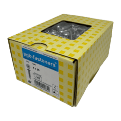 Geel doosje achterwandschroeven 4x25