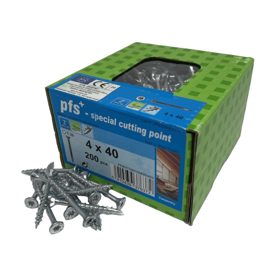 Groen doosje spaanplaatschroeven 4,0x40