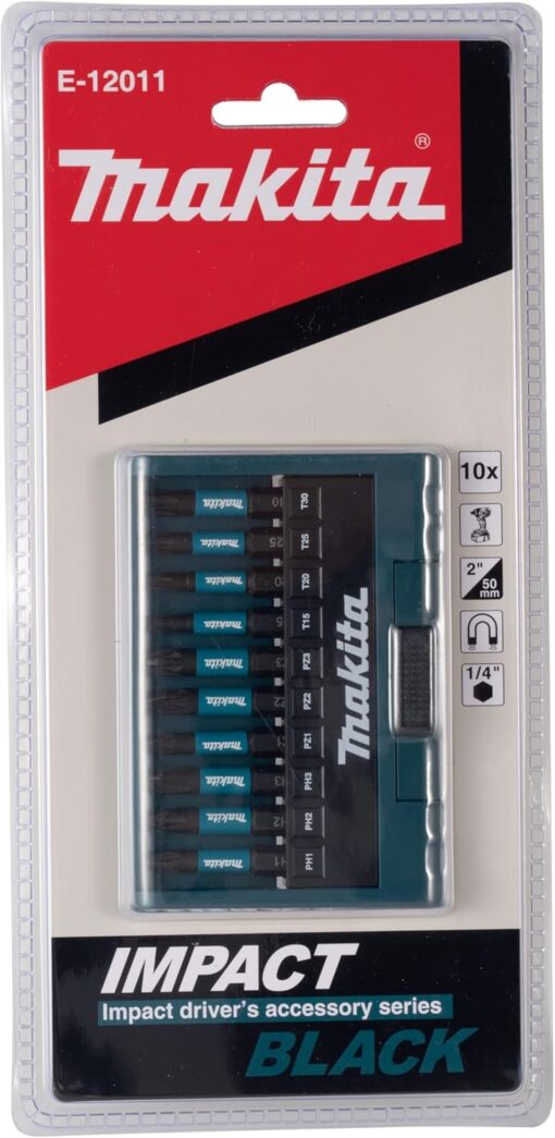 Impactbitset Makita 10-delig - Afbeelding 4