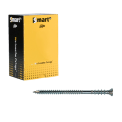 Gele doos met stelschroeven